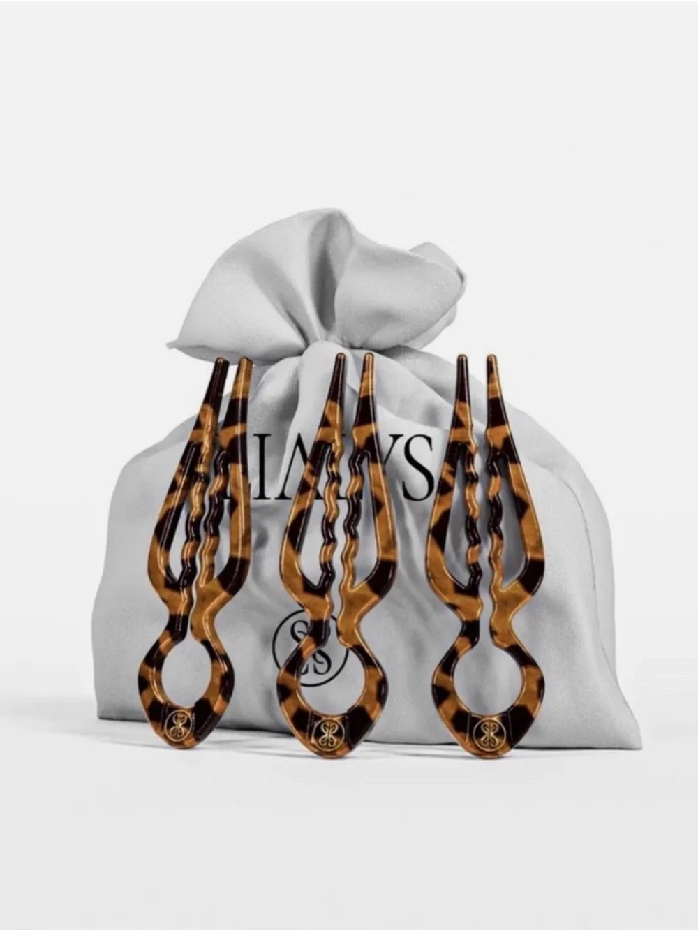Lialys Prestige Hairpins in Tortoise Set of 3